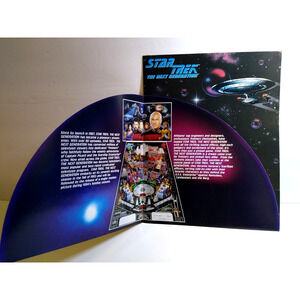 Star Trek The Next Generation Pinball Flyer Retro 1993 Original Foldout Brochure